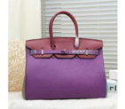 2015 Hermes Birkin 35CM Tote Bag Clemence leather H35 Purple H35