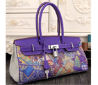 2015 Hermes Birkin Original leather and pierced Tote Bag Purple H42