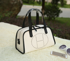 2015 Hermes Boston Bag Grainy Leather H9898 White H9898