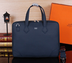 2015 Hermes Briefcase Original Calf Leather H38011 Royalblue H38011