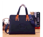2015 Hermes Briefcase Original Calf Leather H62185 Large tote bag Blue H62185