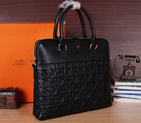 2015 Hermes Briefcase Original Calf Leather H6633 Black H6633