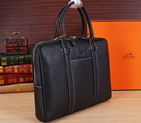 2015 Hermes Briefcase Original Calf Leather H8012 Black H8012
