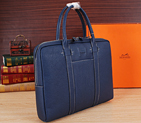 2015 Hermes Briefcase Original Calf Leather H8012 Blue H8012