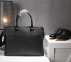 2015 Hermes Briefcase Original Grainy Leather H8065 Black H8065