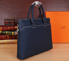 2015 Hermes Briefcase bag Original Calf Leather H8631 Blue H8631