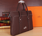 2015 Hermes Briefcase bag Original Calf Leather H8632 Coffee H8632