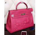 2015 Hermes Kelly 35CM Shoulder bag clemence leather in Rose K35