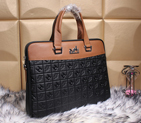 2015 Hermes Mens Briefcase Grainy Leather HC31 in Black HC31