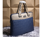 2015 Hermes Mens Briefcase Grainy Leather HC31 in Blue HC31