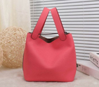 2015 Hermes Picotin Lock MM Bag in Clemence Leather H8616 Peach H8616