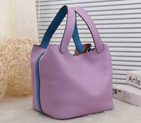 2015 Hermes Picotin Lock MM Bag in Clemence Leather H8616 Purple&Blue H8616