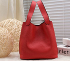 2015 Hermes Picotin Lock MM Bag in Clemence Leather H8616 Red H8616