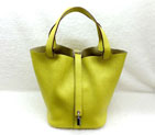 2015 Hermes Picotin Lock MM Bags Clemence Leather H1048 Lemon H1048