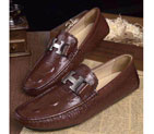 2015 Hermes men Crocodile stripes shoes HMS0087