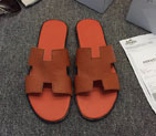 2015 Hermes men slippers shoes in soft leather HMS0113