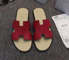 2015 Hermes men slippers shoes in soft leather HMS0109