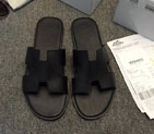 2015 Hermes men slippers shoes in soft leather HMS0112