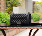 2015 LE Boy Chanel Flap Shoulder Bag Sheepskin Leather A67086 Black A67086
