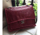 2015 Latest Chanel Shoulder Bag Original Iridescent Leather A59550 Claret A59550