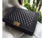 2015 Le Boy Chanel Flap Shoulder Bag Original Sheepskin A67087 Black A67087