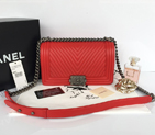 2015 Le Boy Chanel Flap Shoulder Bag Original Sheepskin Leather A92828 Red A92828