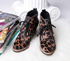 2015 Louis vitton women Classic explosion models leopard horse hair boots SW0166