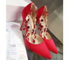 2015 Manolo Blahnik(MB) women satin high-heeled shoes MB0014