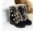 2015 Mcqueen women Rabbit fur Boots MCQ0054