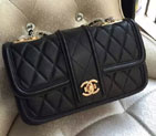 2015 New Chanel Flap Bag Original Calfskin Leather A90670 Black A90670