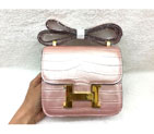 2015 Popular Style Hermes Constance Bag Crocodile stripes Leather H9998S Pink H9998S
