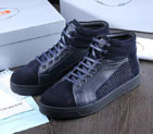2015 Prada men Nubuck rivet high-top casual shoes PSM0255