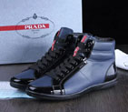 2015 Prada men Paint leather strap high-top casual shoes PSM0256