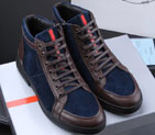 2015 Prada men nubuck high-top casual shoes PSM0263