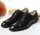 2015 Prada men stone striped leather shoes PSM0322