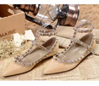 2015 Valentino women flats shoes with rivet VN0056