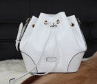 2015 gucci Bright diamante leather bucket bag in white 354228
