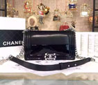 2016 Boy Chanel Flap Shoulder Bag Original lambskin A67086 Black&Black A67086