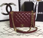 2016 Boy Chanel Flap Shoulder Bag Sheepskin Leather A1875 Burgundy A1875