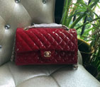 2016 Chanel 2.55 Series Flap Bag Original Patent Leather 1112 Claret with Gold 1112