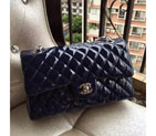 2016 Chanel 2.55 Series Flap Bag Original Patent Leather 1112 Royalblue with Silver 1112