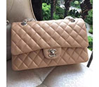 2016 Chanel 2.55 Series Flap Bag Original Sheepskin Leather 1112 Apricot with Silver 1112