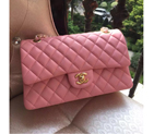 2016 Chanel 2.55 Series Flap Bag Original Sheepskin Leather 1112 Pink with Gold 1112