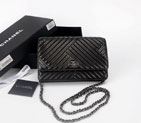 2016 Chanel A33814 Black Sheepskin Leather Mini Flap Bag A33814