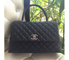 2016 Chanel Black Original Leather grained flap bag A92991 A92991