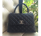 2016 Chanel Black Original Leather grained shoulder Tote bag A95168 A95168