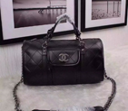 2016 Chanel Bowling Handbags Sheepskin Leather A92818 Black A92818