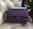 2016 Chanel CF 1112 Flap Bag Original Deer Leather Purple with Magic color Hardware 1112