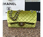 2016 Chanel Classic Flap Bag 1112 Original ArmyGreen velvet with Silver 1112