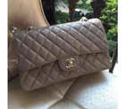 2016 Chanel Classic Flap Bag 1112 Original Caviar Leather Gray with Silver Hardware 1112